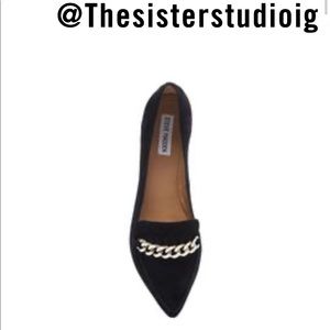 SisterStudioxSteve Madden Farrell Black Suede Flat